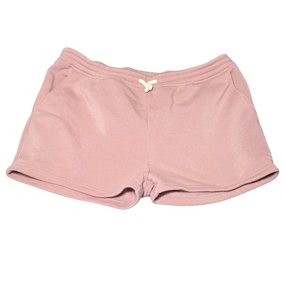 Brooklyn Cloth Pants - Brooklyn Cloth Pink Pull On Elastic Waist Drawstring Large Women’s Shorts